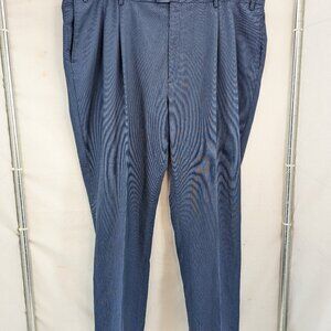 Travel Smart Rountree & Yorke Men Polyester Pleated Front Med Blue Pant Size 48